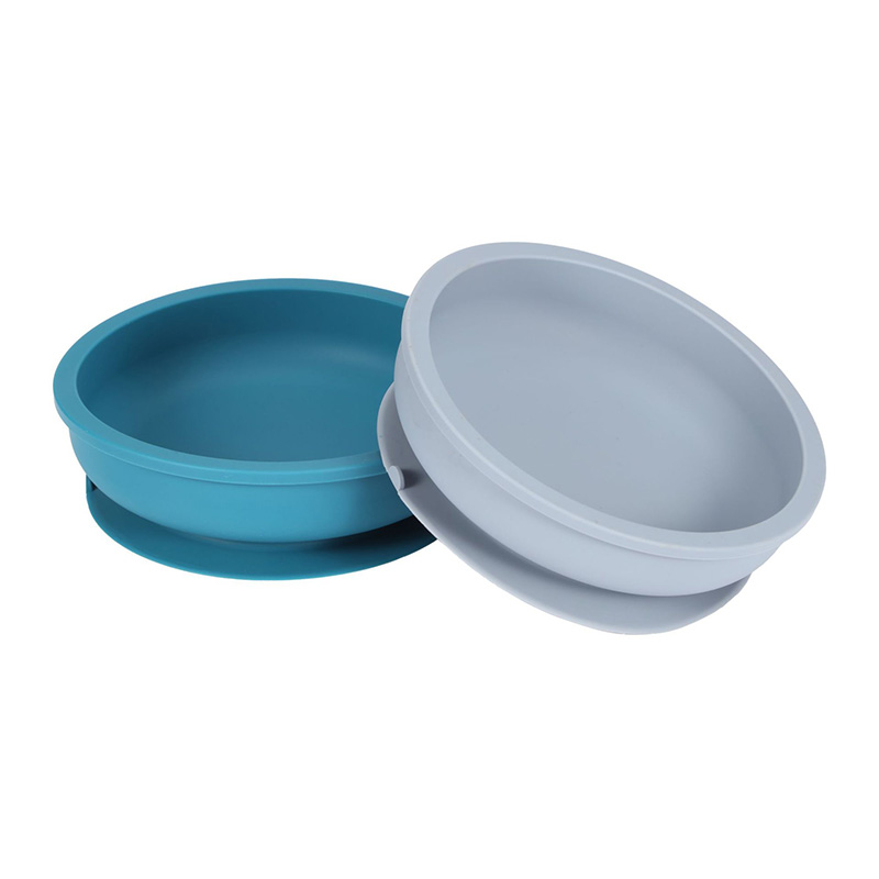 Children's silicone meal plate and complementary food bowl